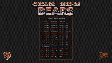 nfl chicago bears schedule 2023